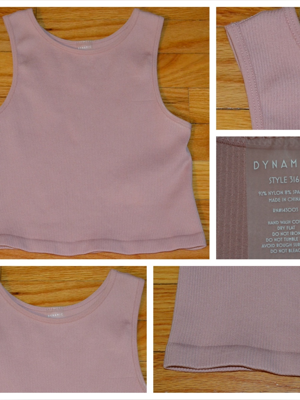 Women’s Dynamic cropped ribbed tee, size OS